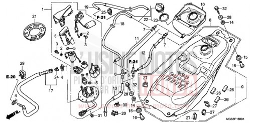 RESERVOIR A CARBURANT/POMPE A CARBURANT NC700XAD de 2013